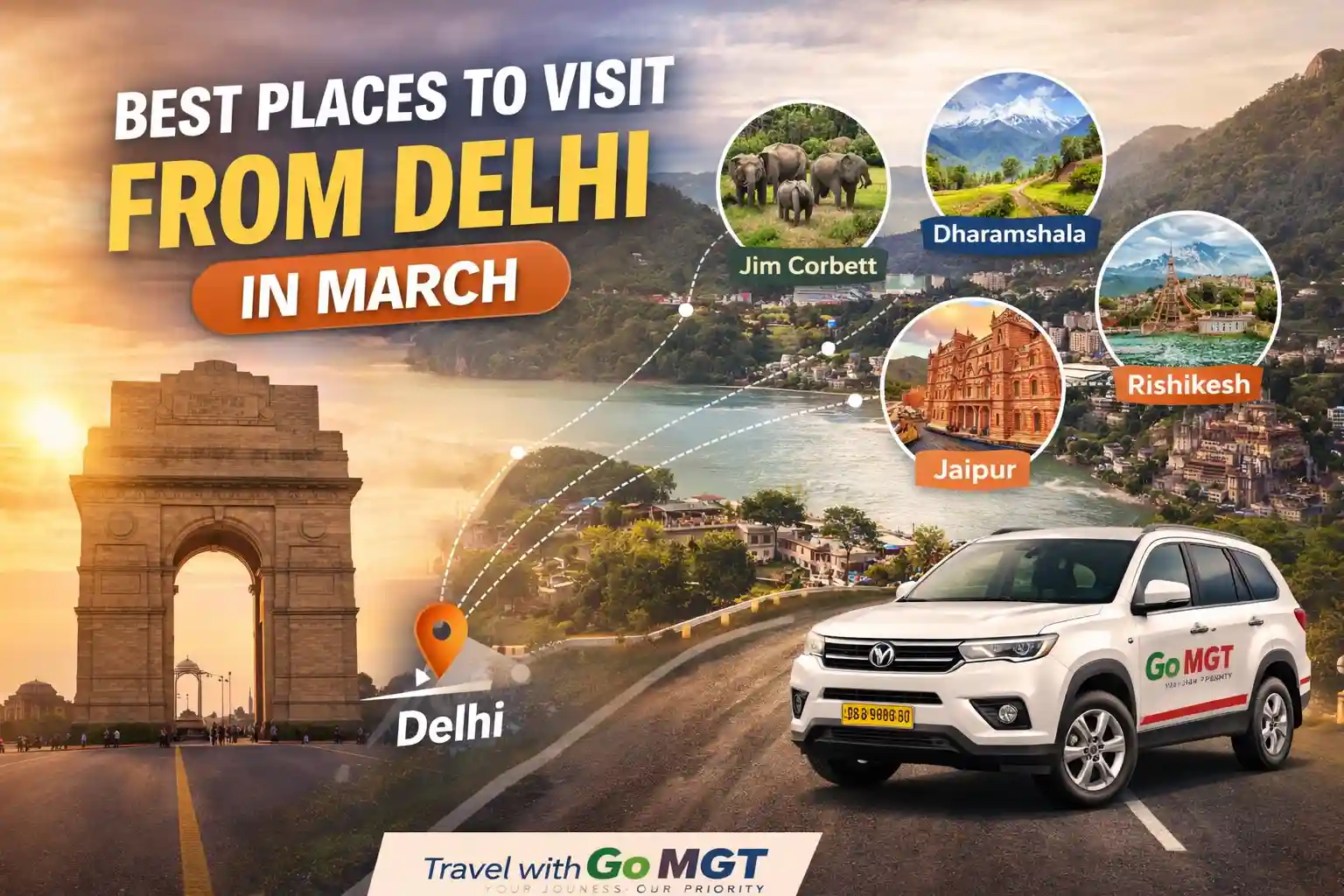 Best Places to Visit from Delhi in March | Spring Travel Guide